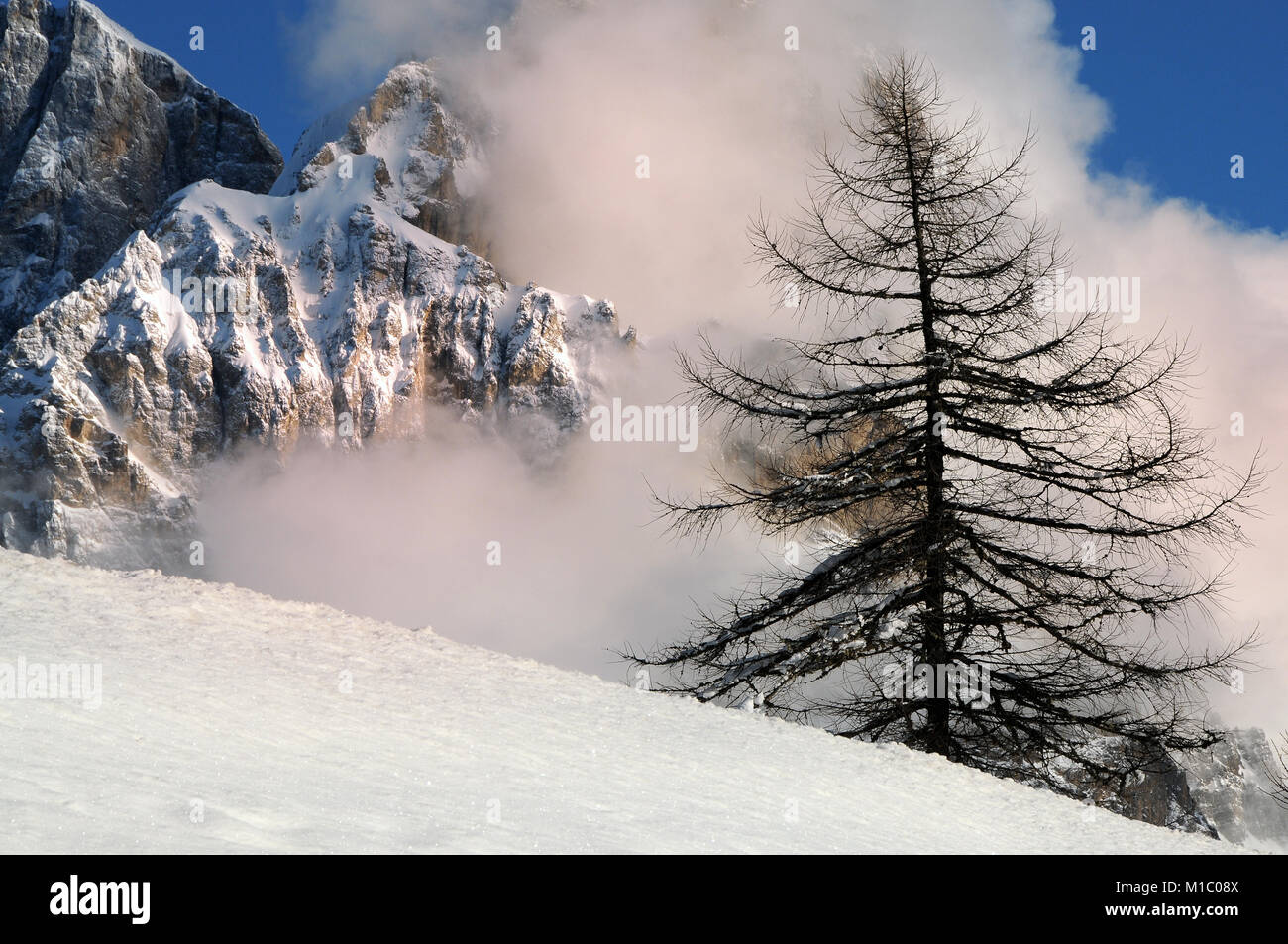 Cimon della Pala, mountain group Pale di San Martino in the Italian Dolomites, Europe. Stock Photo