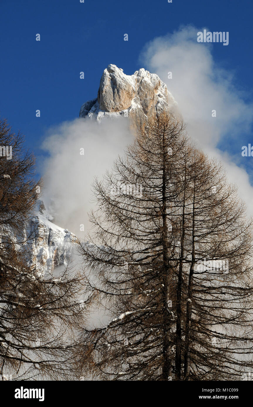 Cimon della Pala, mountain group Pale di San Martino in the Italian Dolomites, Europe. Stock Photo