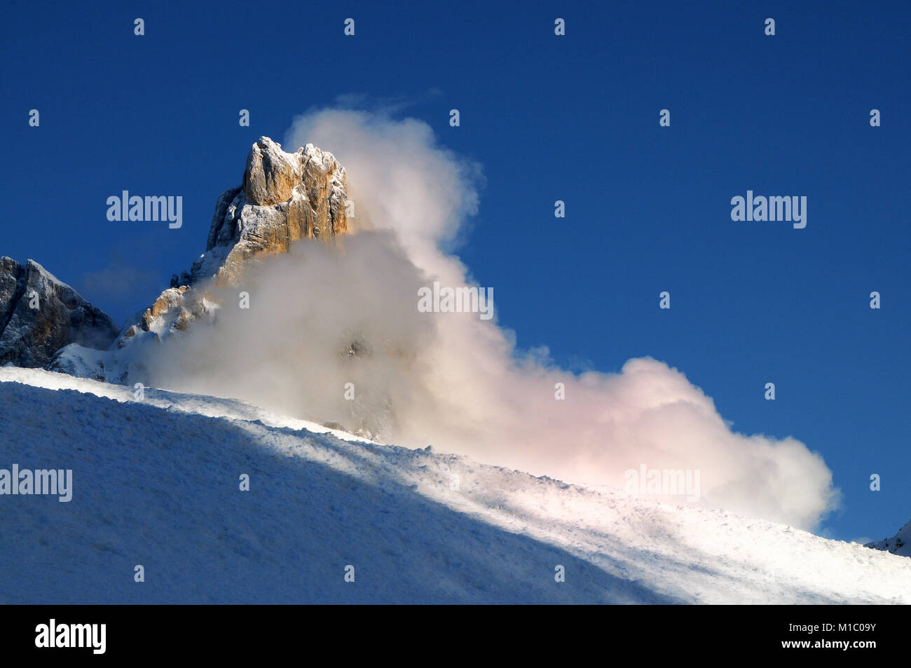 Cimon della Pala, mountain group Pale di San Martino in the Italian Dolomites, Europe. Stock Photo