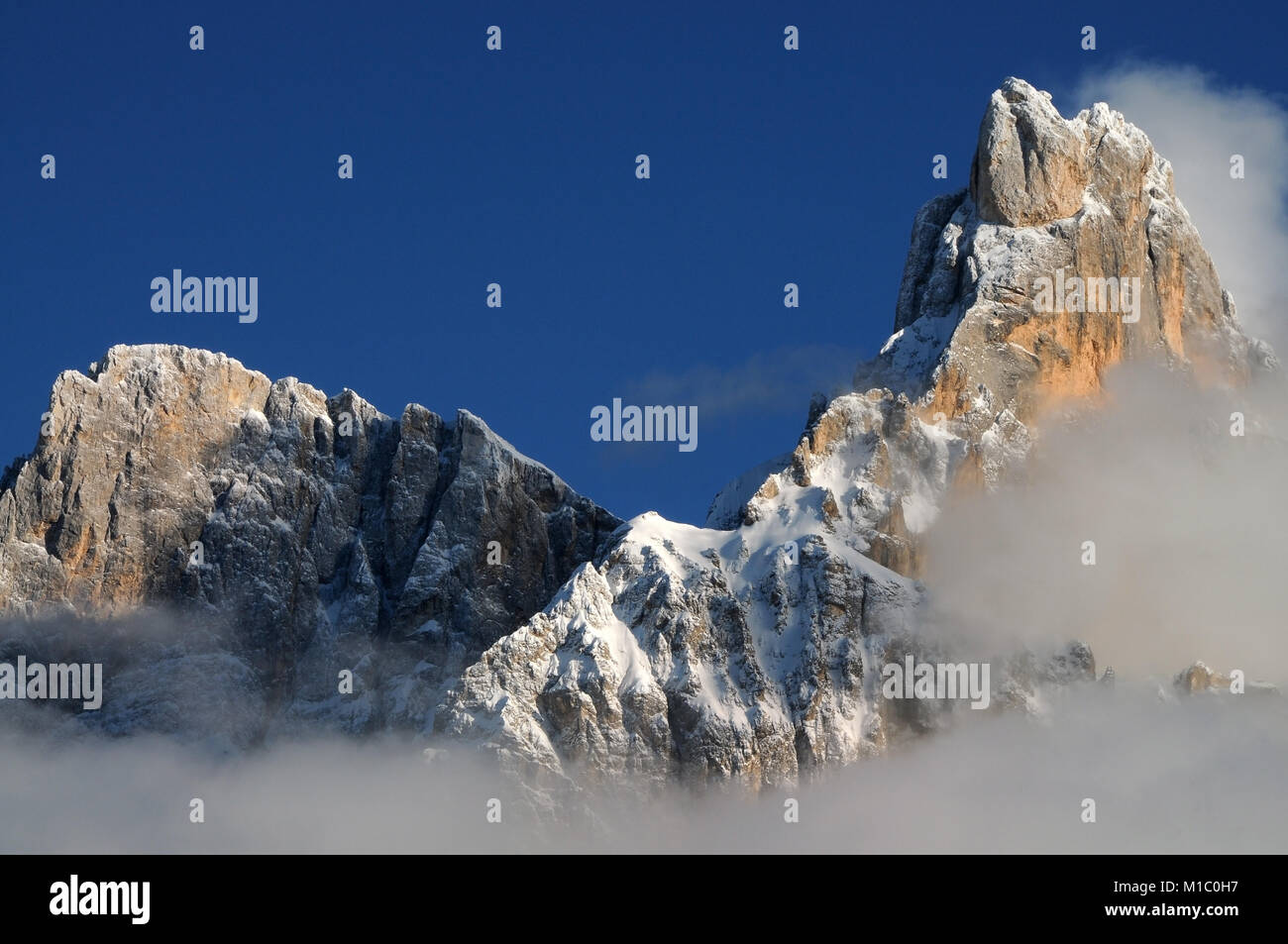 Cimon della Pala, mountain group Pale di San Martino in the Italian Dolomites, Europe. Stock Photo