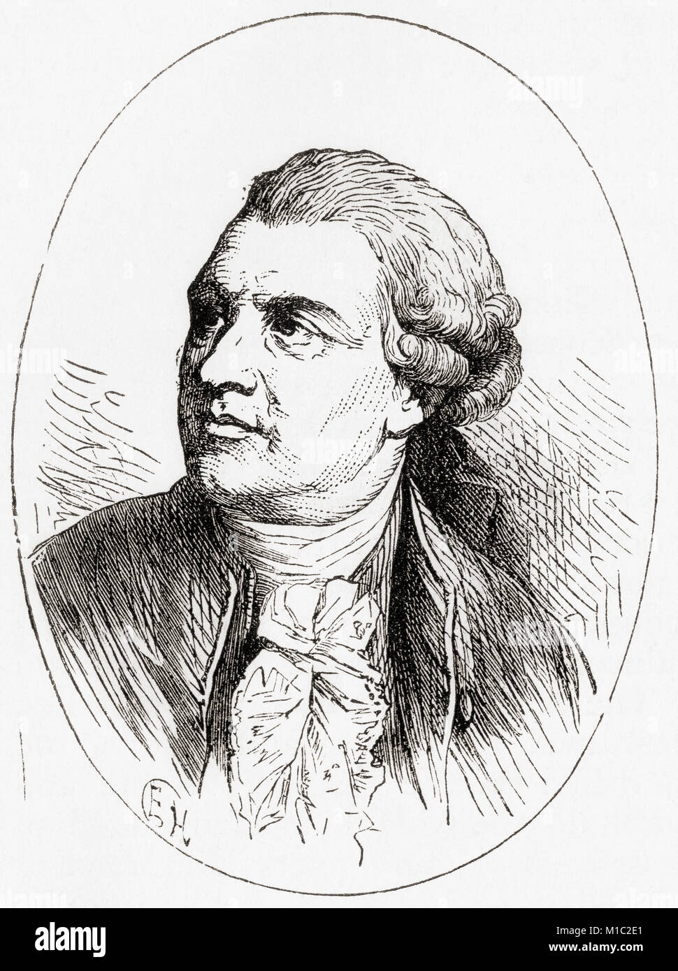 Friedrich Gottlieb Klopstock, 1724 – 1803.  German poet.  From Ward and Lock's Illustrated History of the World, published c.1882. Stock Photo