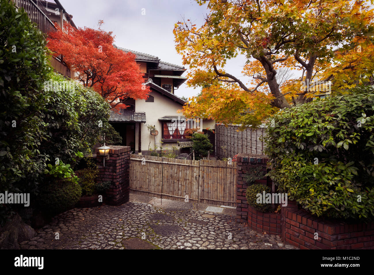 Large House With A Garden In Kyoto Built In Traditional Japanese Stock Photo Alamy