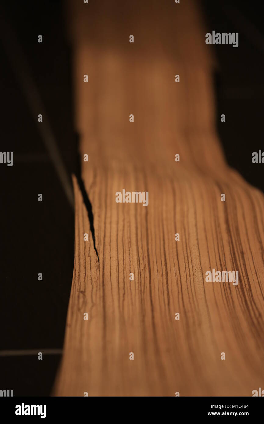 Zebrano Wood Veneer Stock Photo Alamy