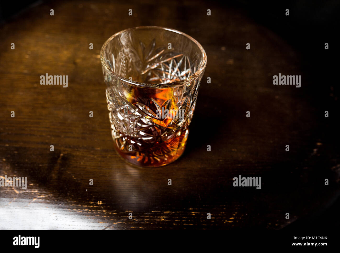 Six Late Victorian Hand Crafted Cut Glass Whisky Tumblers In Antique - View #4