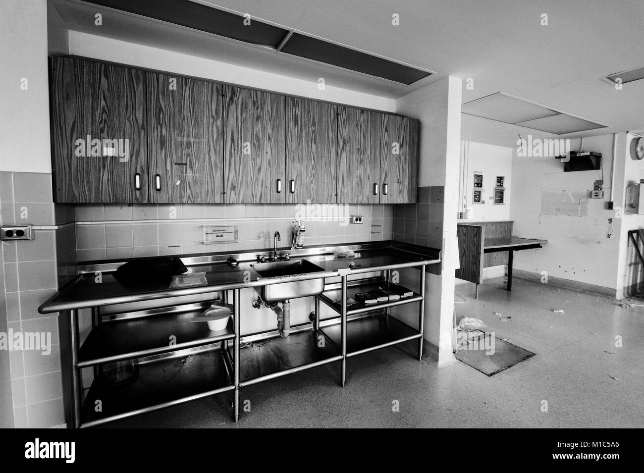 This is one of many pictures I took inside, after the Sudbury St. joseph's Health Centre (the old General Hospital) closed it's doors Stock Photo