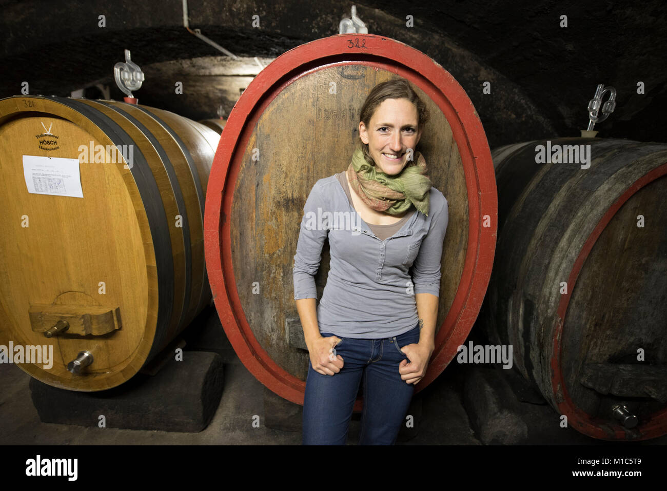 Theresa Breuer, Breuer winery, Rüdesheim, Germany Stock Photo