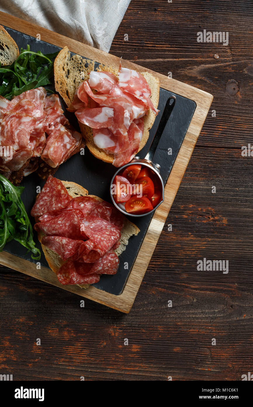 Assorted Deli Cold Meats on a plate Stock Photo Alamy