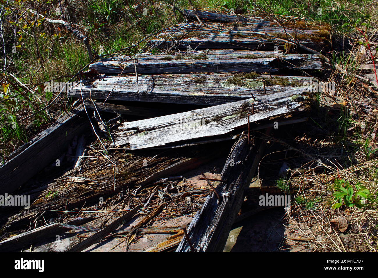 Decaying Pathway at Kingston Mills Locks Stock Photo Alamy