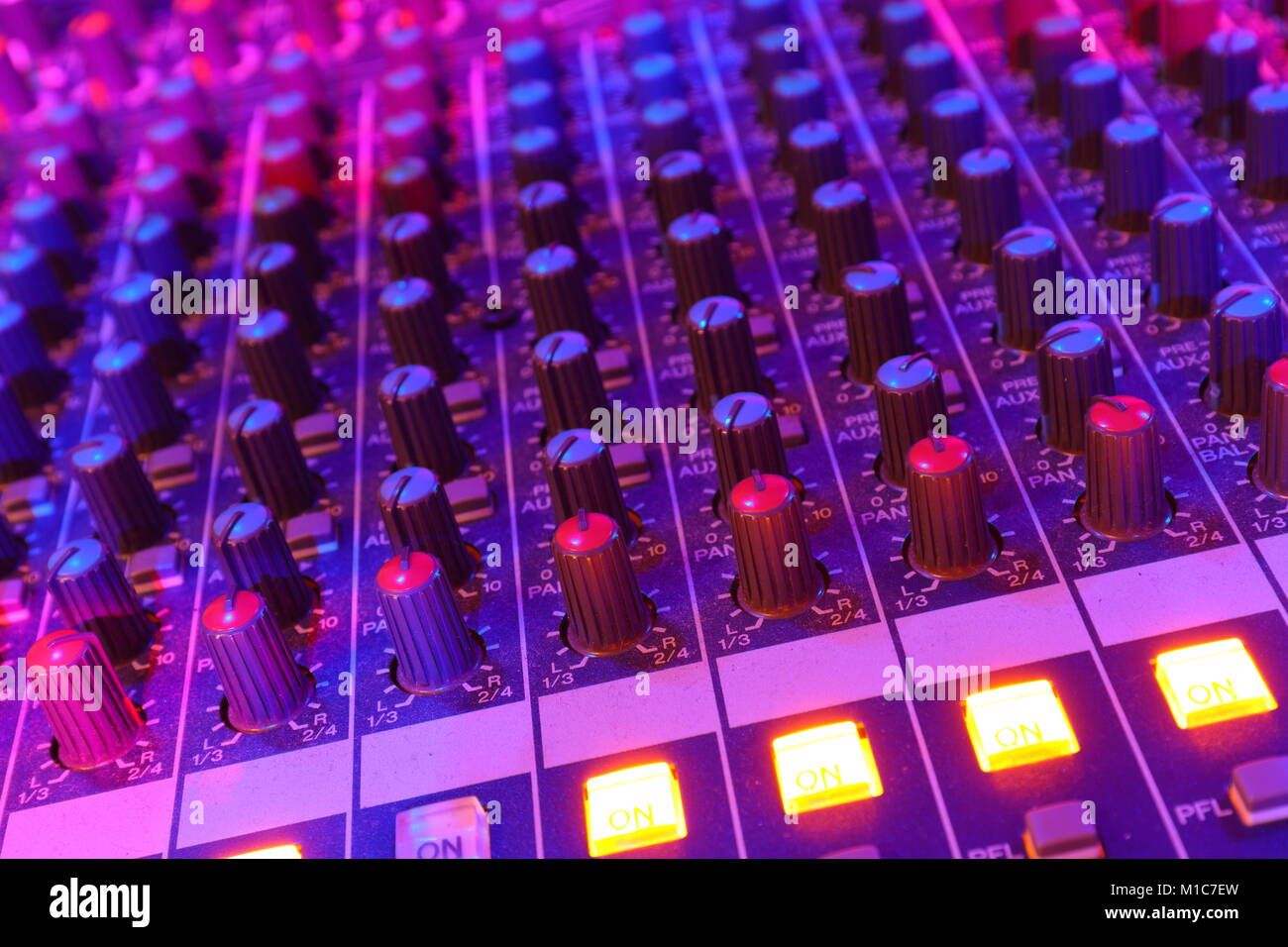 Studio Mixer Desk Stock Photo