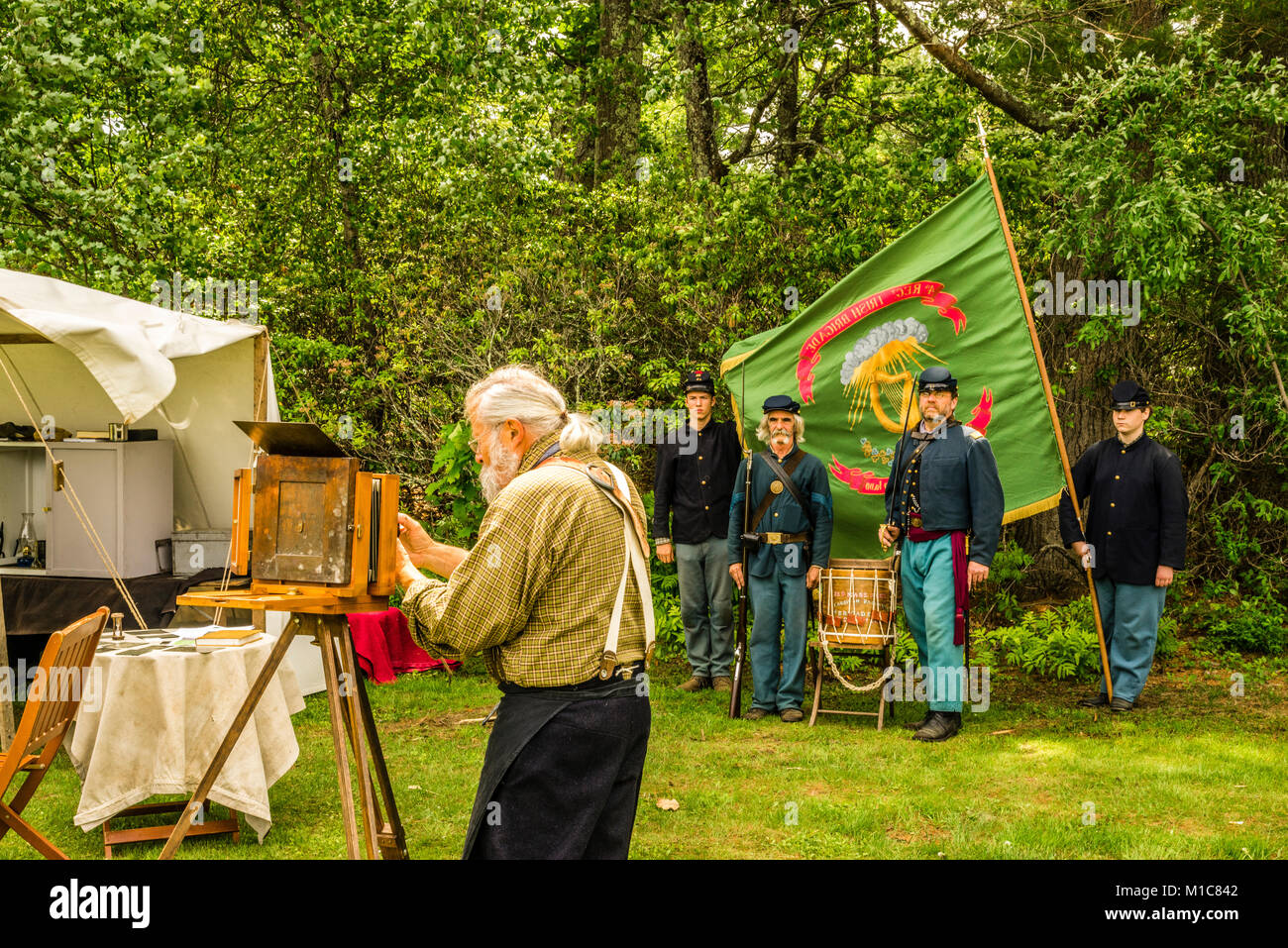 Civil War Encampment Paxton, Massachusetts, USA Stock Photo Alamy