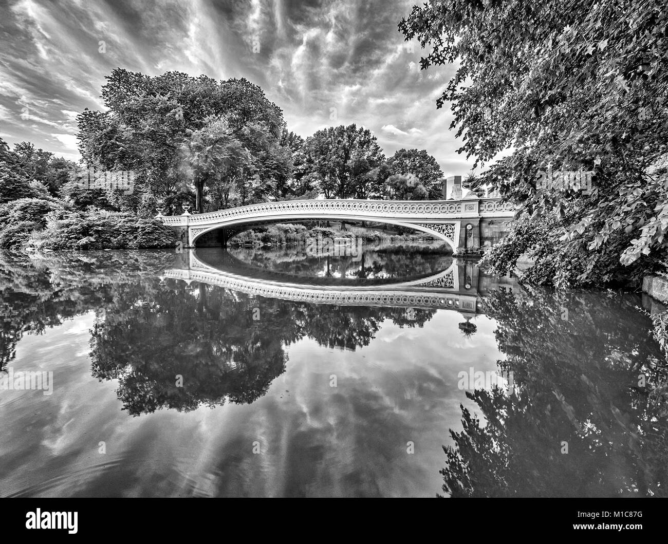 The Bow Bridge is a cast iron bridge located in Central Park, New York ...