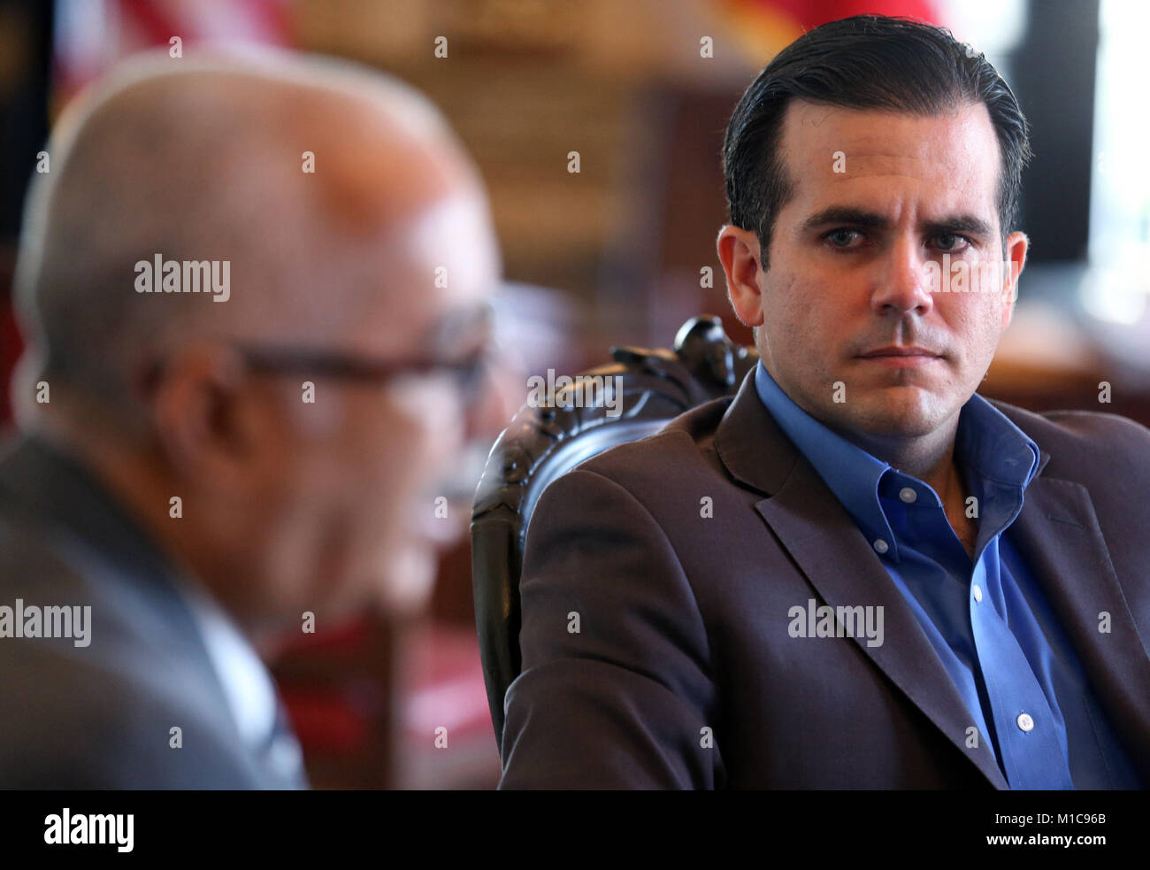 SAN JUAN, Puerto Rico. , . LA FORTALEZA. ENTREVISTA AL GOBERNADOR DE