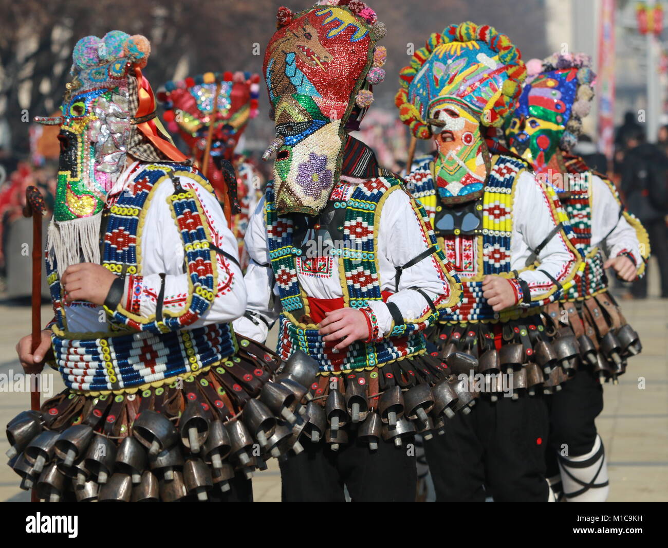 International Festival of Masquerade Games Surva in town Pernik, Bulgaria  Stock Photo - Alamy