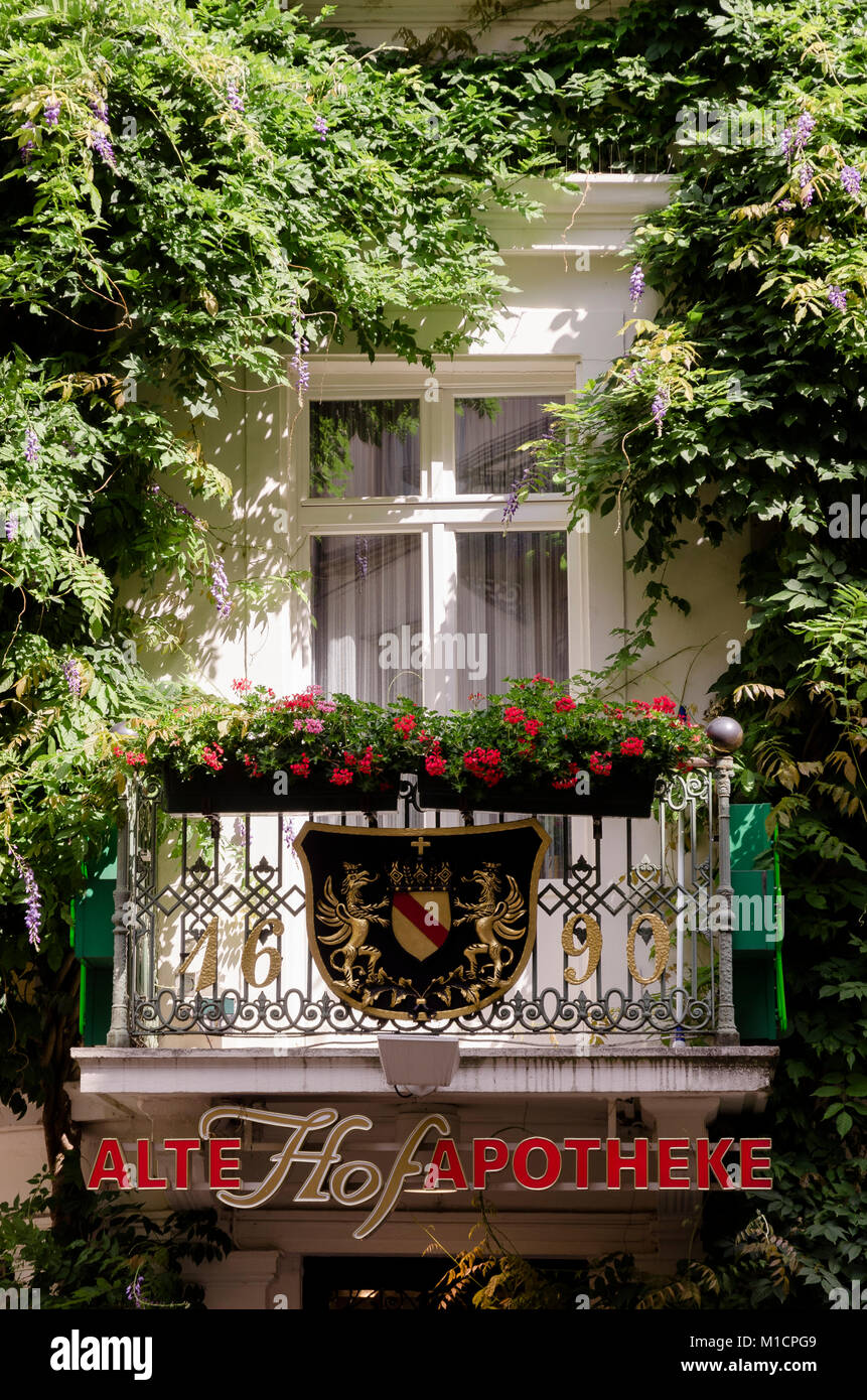 Hausfassade in Baden-Baden Stock Photo