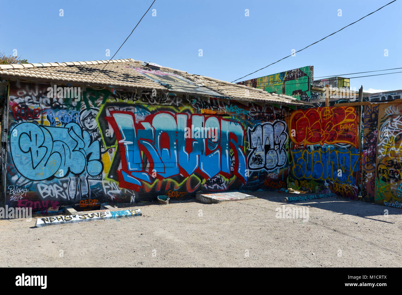 Downtown Las Vegas Graffiti Stock Photo Alamy