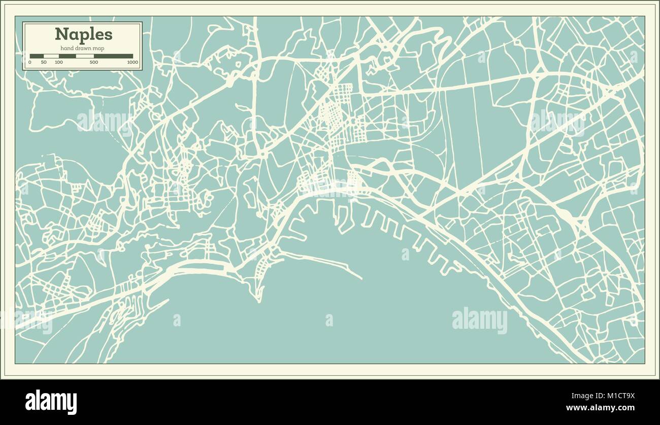 Map Of Naples Italy Naples Italy City Map In Retro Style. Outline Map. Vector Illustration  Stock Vector Image & Art - Alamy