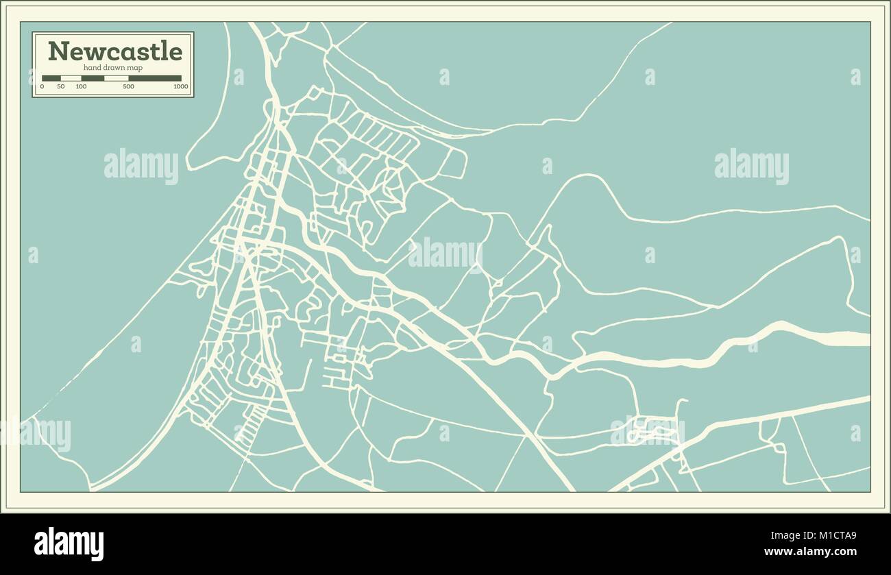 Illustrator map Newcastle UK