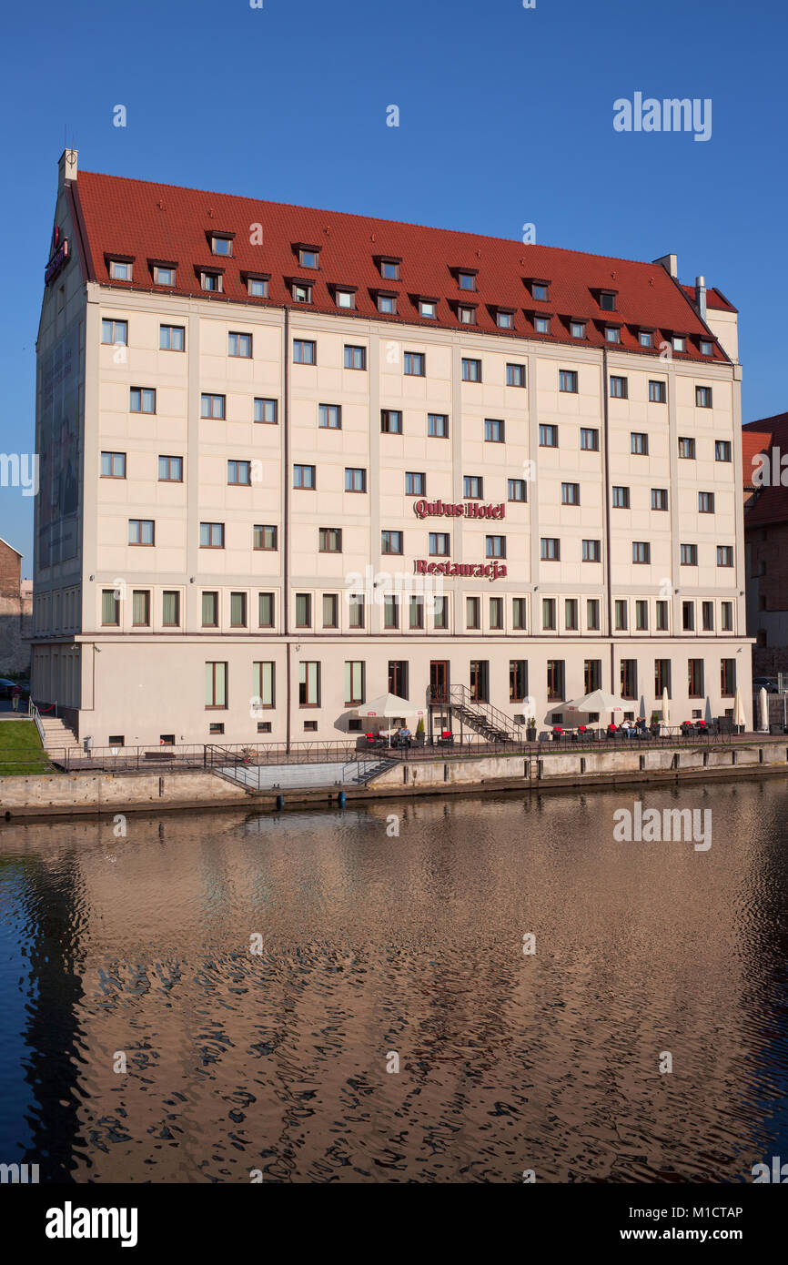 Qubus Hotel Gdańsk at Old Motlawa river in city of Gdansk, Poland, Europe  Stock Photo - Alamy