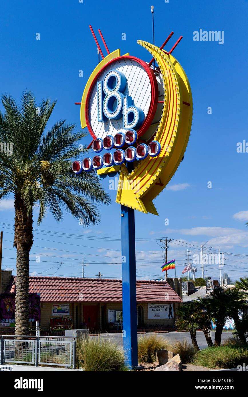 18b Arts District sign in Downtown Las Vegas Stock Photo