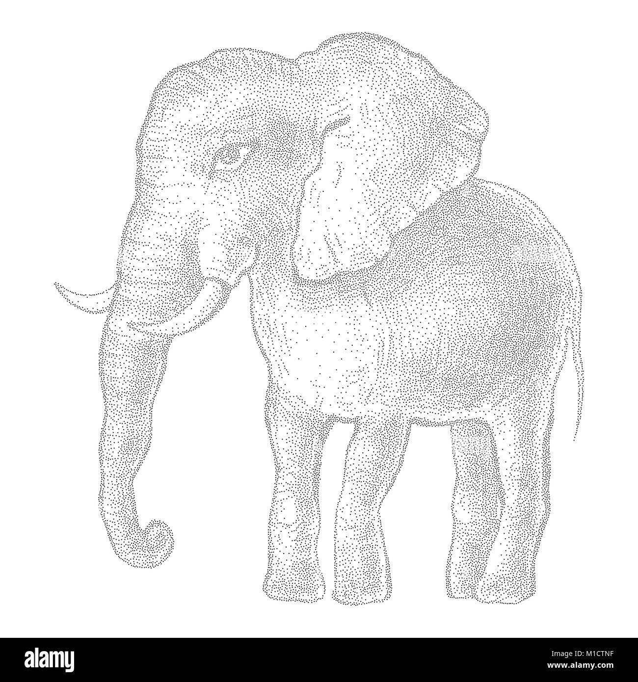 Elephant. Vector illustration Stock Vector