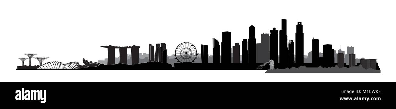 Singapore Icon Black And White Stock Photos Images Alamy