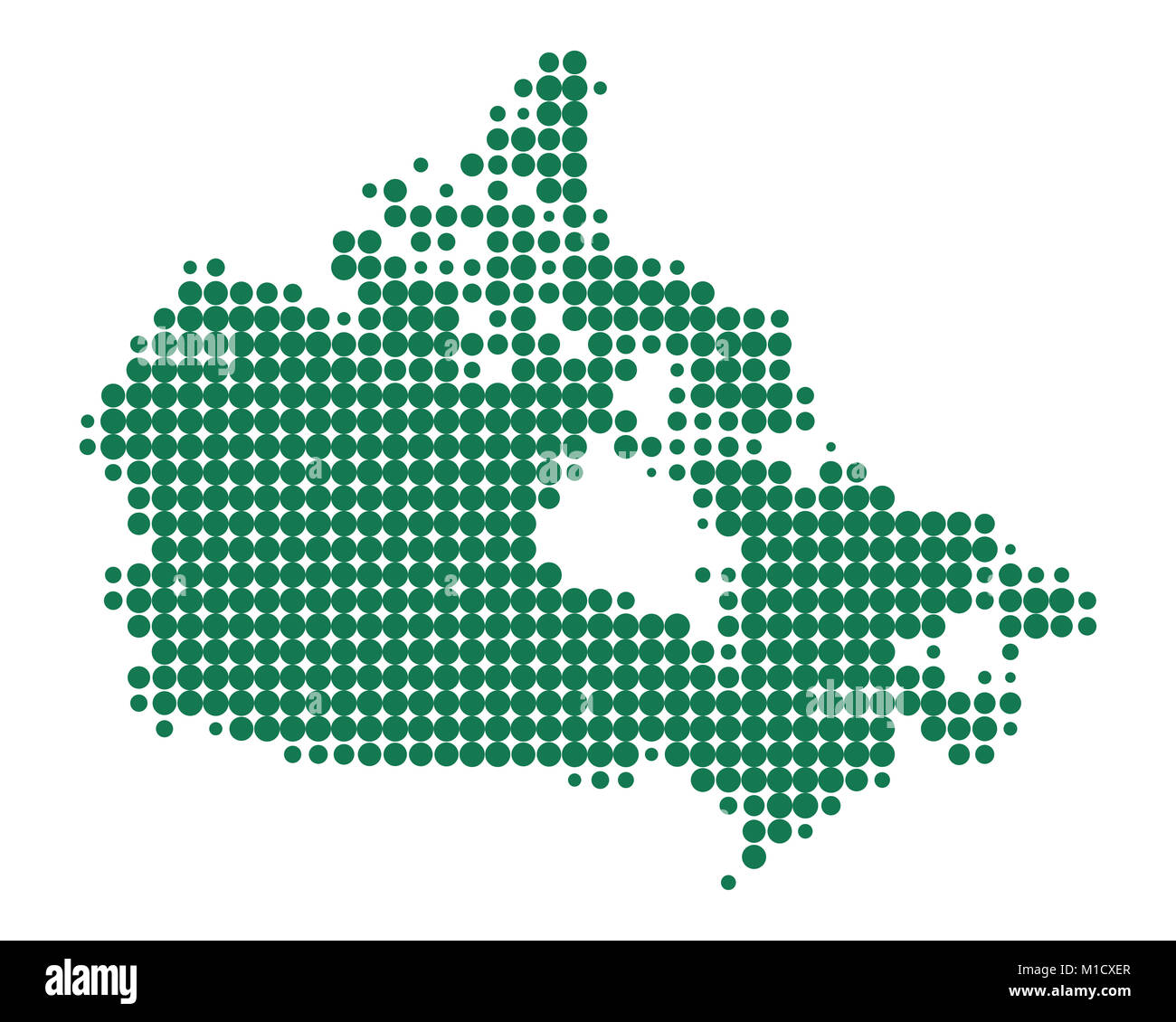 Map of Canada Stock Photo