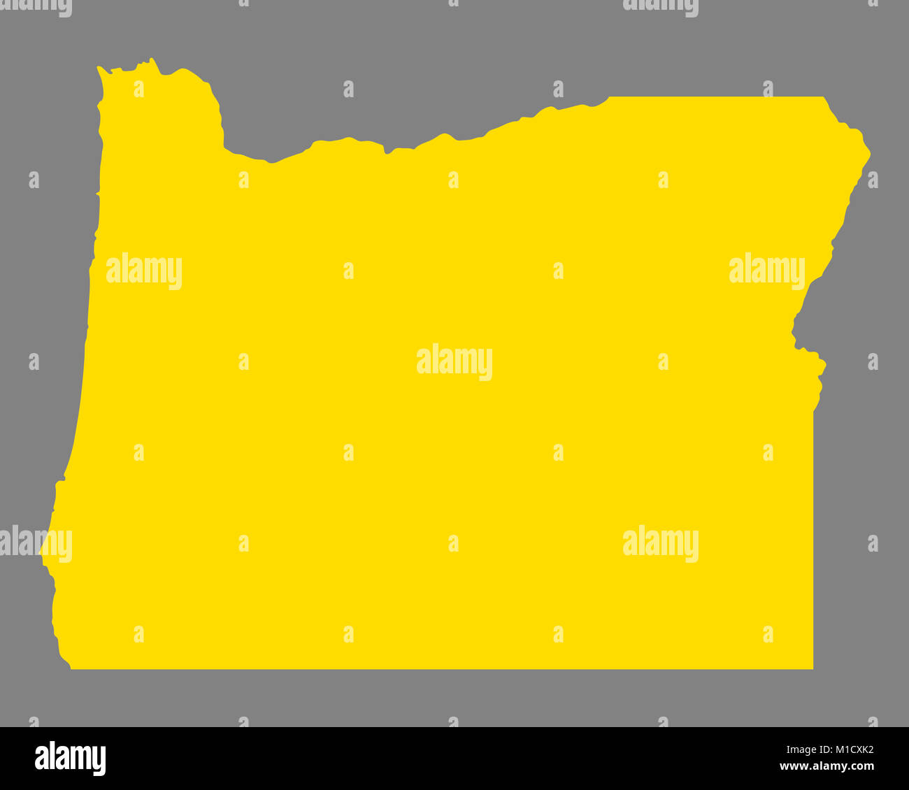 Map of Oregon Stock Photo Alamy
