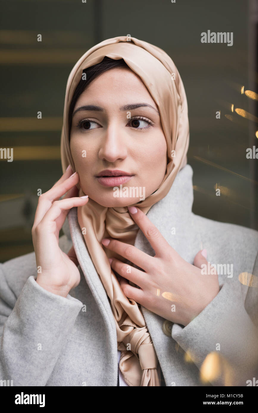 Young woman in hijab Stock Photo