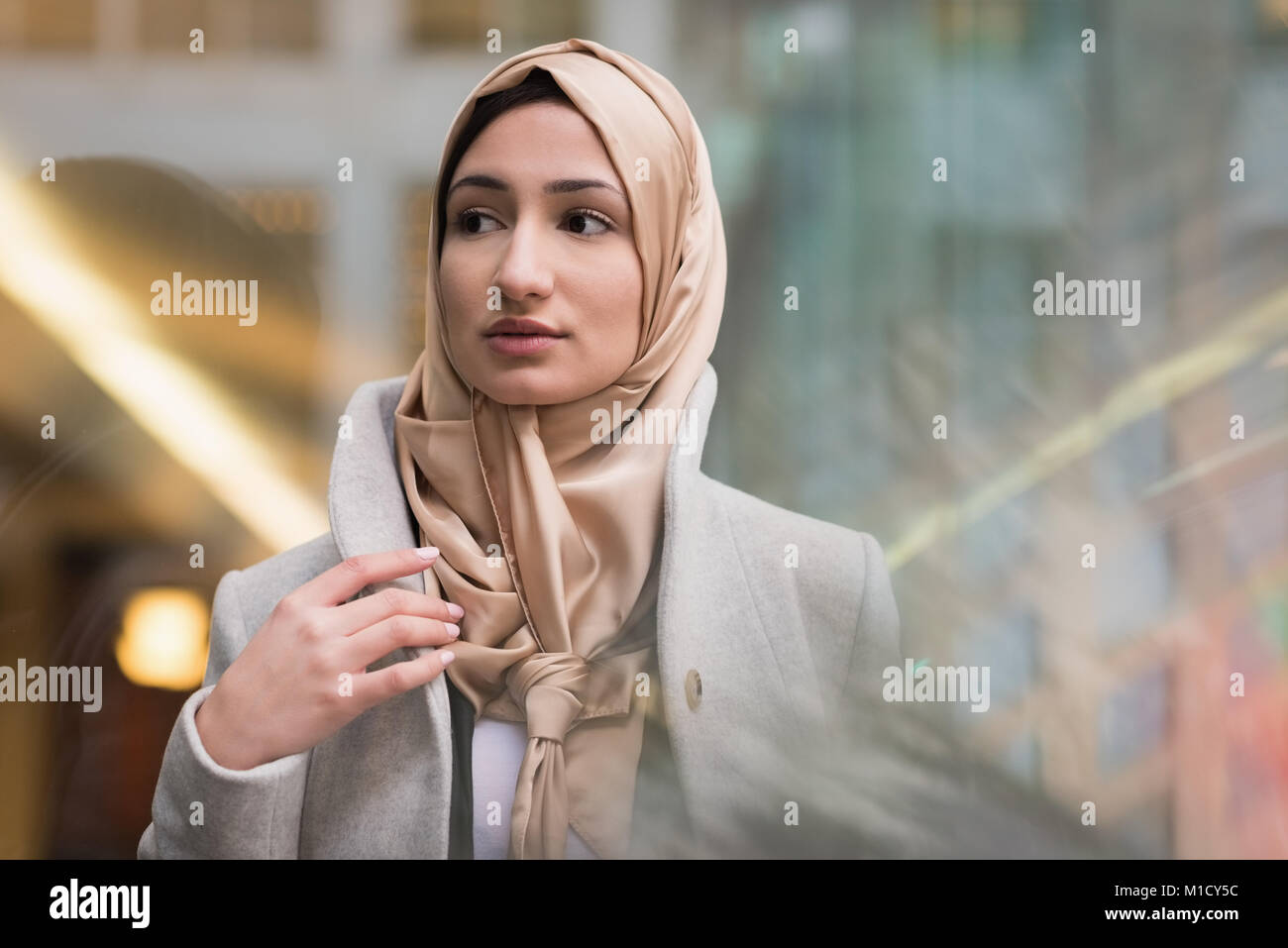 Young woman in hijab Stock Photo