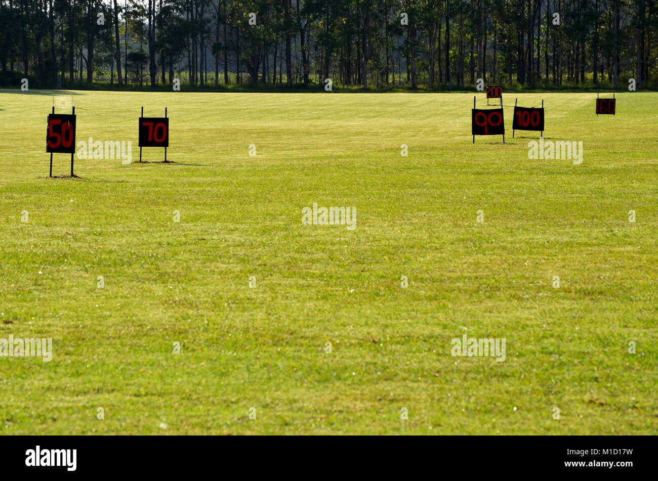 Golf driving range Stock Photo