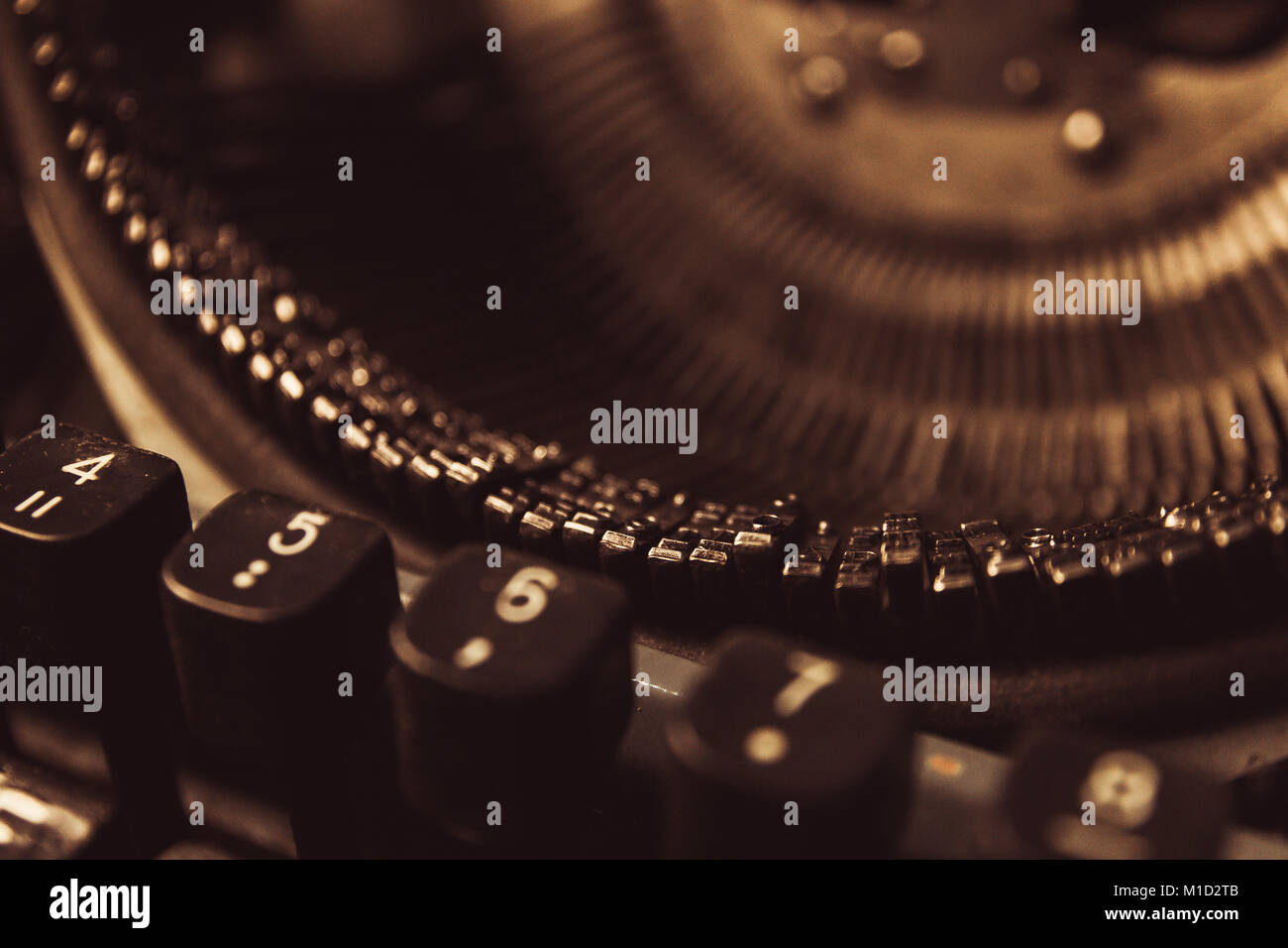 typewriter in retro style close-up Stock Photo - Alamy