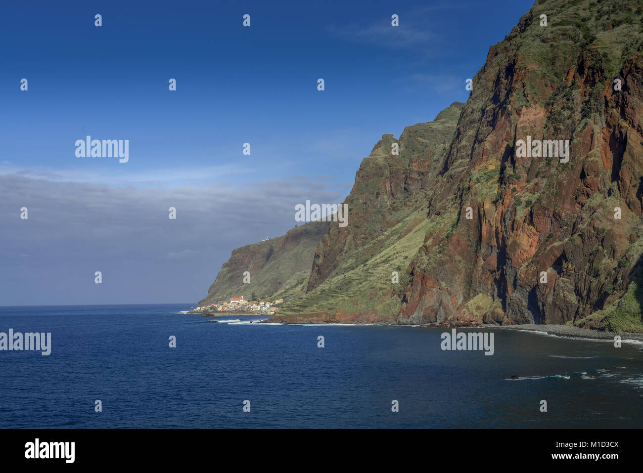 Steep coast, Paul do Mar, Madeira, Portugal, Steilkueste Stock Photo