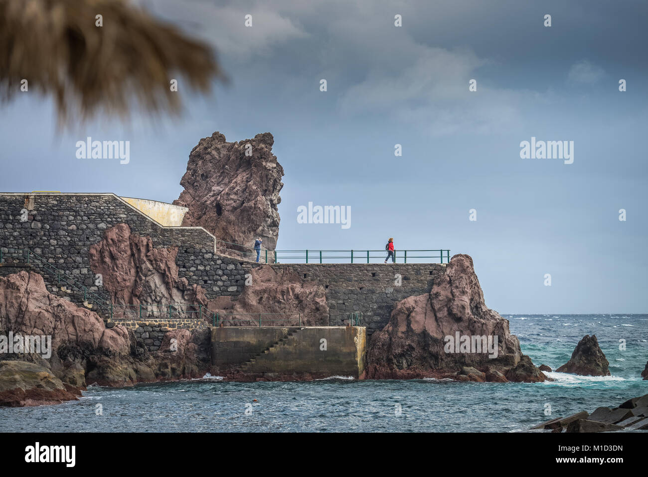 Harbor Wall, Ponta do Sol, Madeira, Portugal, Hafenmauer,  Ponta do Sol Stock Photo