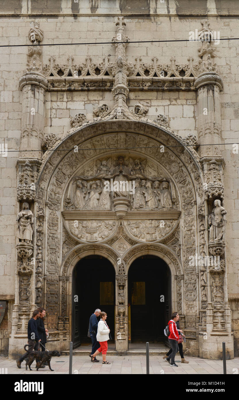 Church of Nossa Senhora Da Conceicao Velha', Rua da Alfa Dega , Lisboa, Portugal, Kirche ´Nossa Senhora da Conceicao Velha´, Rua da Alfandega , Lissab Stock Photo