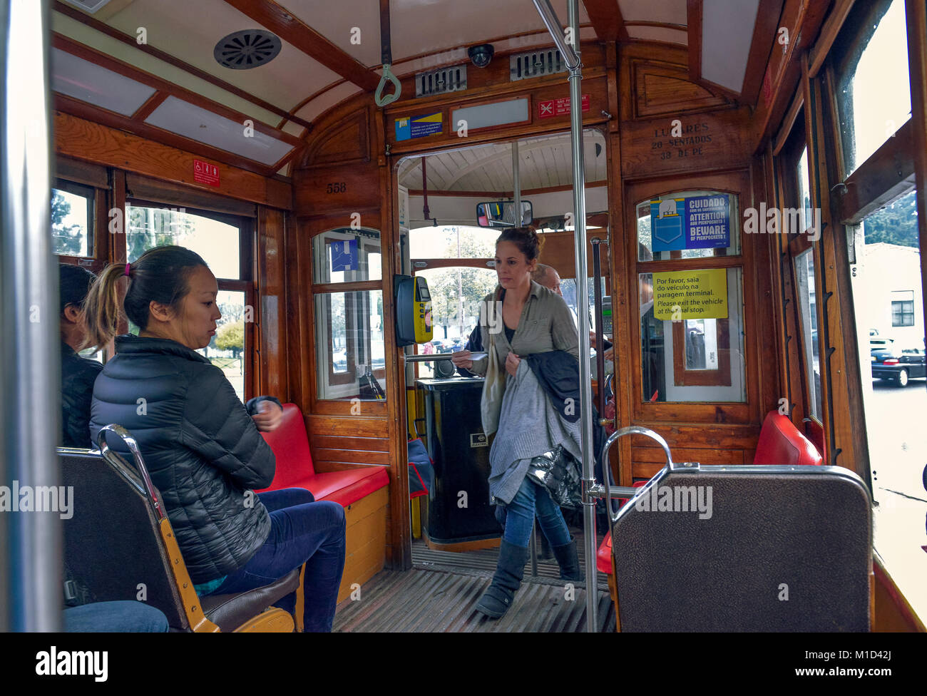 Tram 28, Lisbon, Portugal, Strassenbahn 28, Lissabon Stock Photo