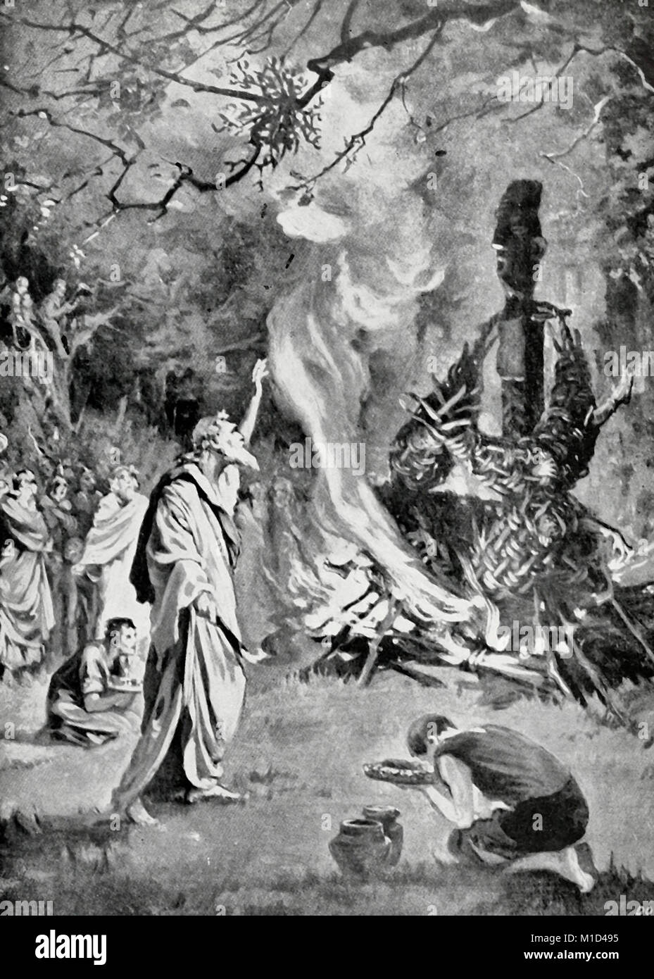 Human Sacrifice by Druids Stock Photo