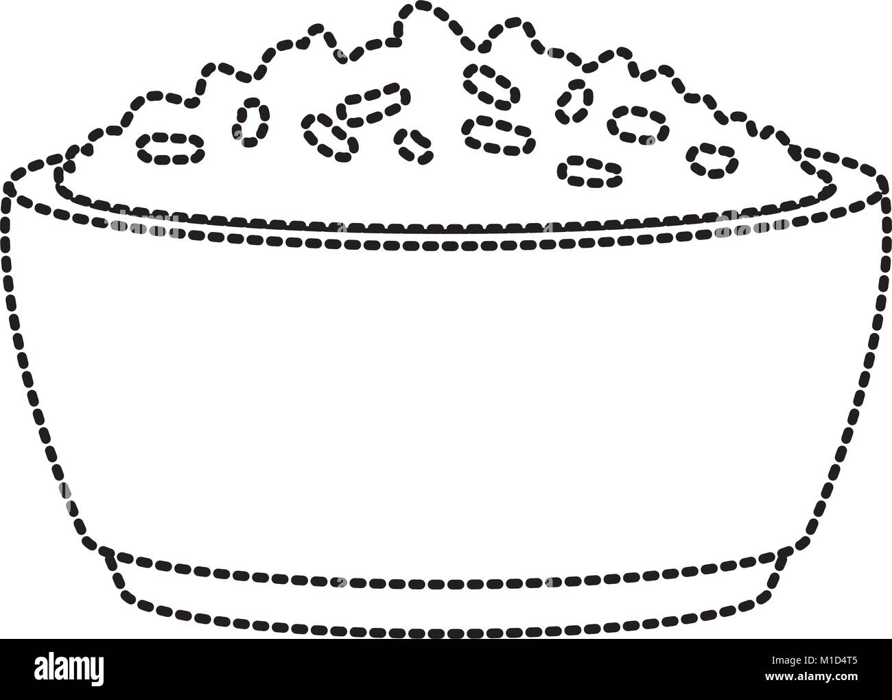 Rice bowl food Stock Vector