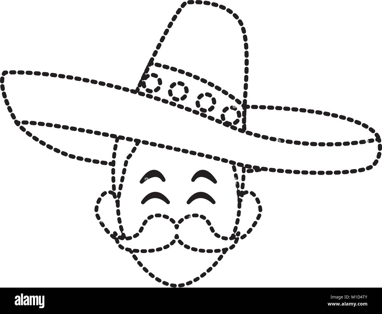 Mexican with hat and mustache Stock Vector Image &amp; Art - Alamy