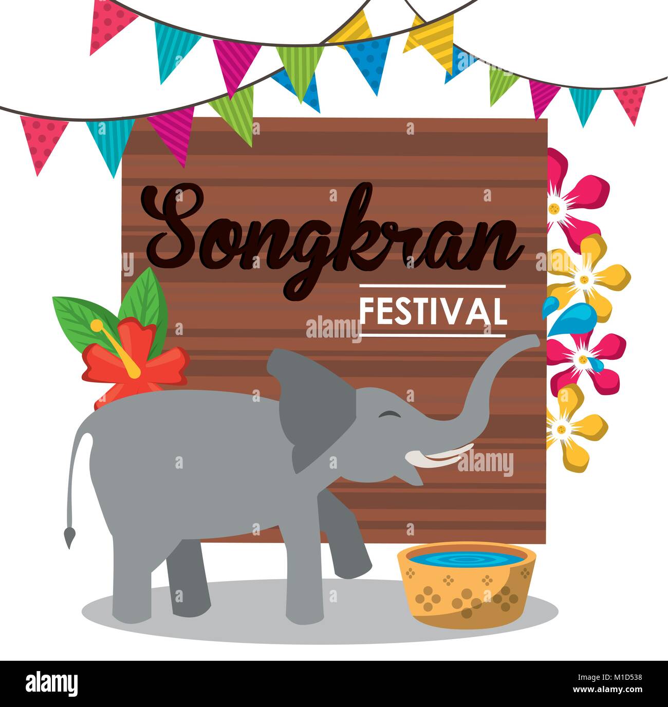 Waterfest event setup with colorful decorations and banners - 2025