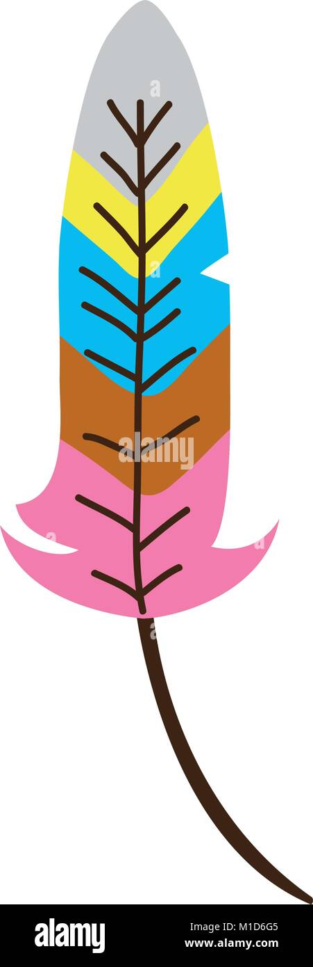 colorful rustic traditional feather native style vector illustration ...