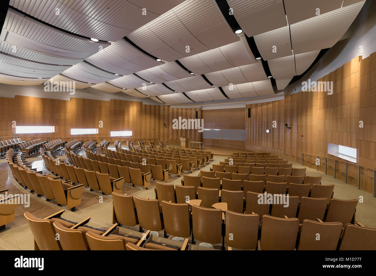 Deloitte Auditorium in the Business Instructional Facility on the campus of the University of Illinois at Urbana-Champaign in Champaign, Illinois Stock Photo