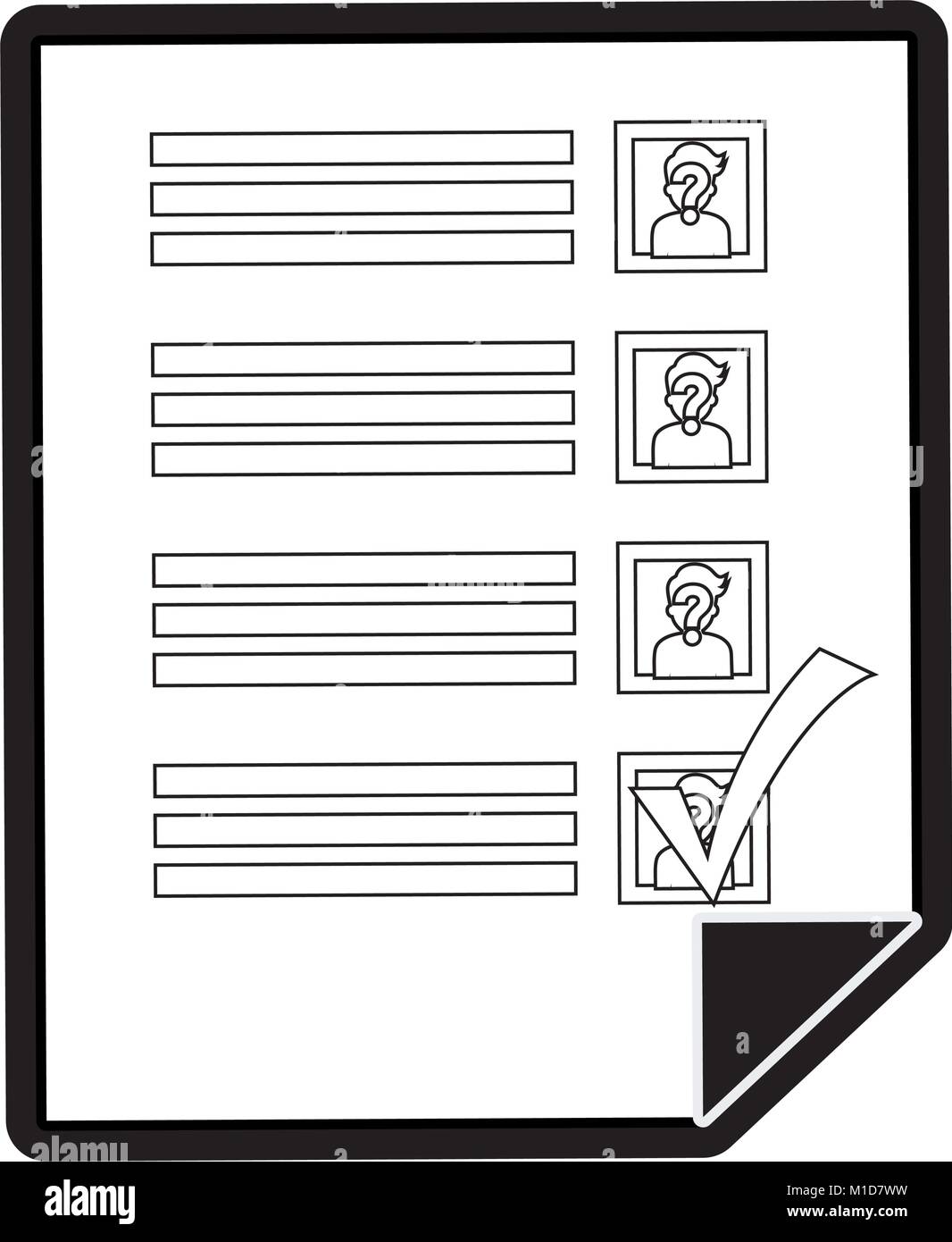 voting checklist design Stock Vector Image &amp; Art - Alamy