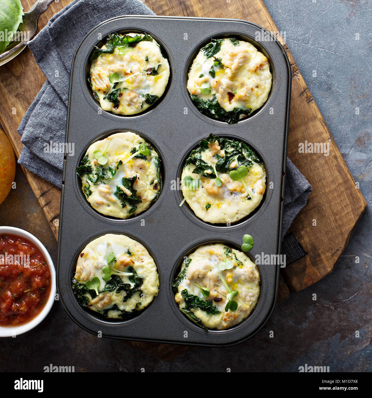high-protein-egg-muffins-with-kale-stock-photo-alamy