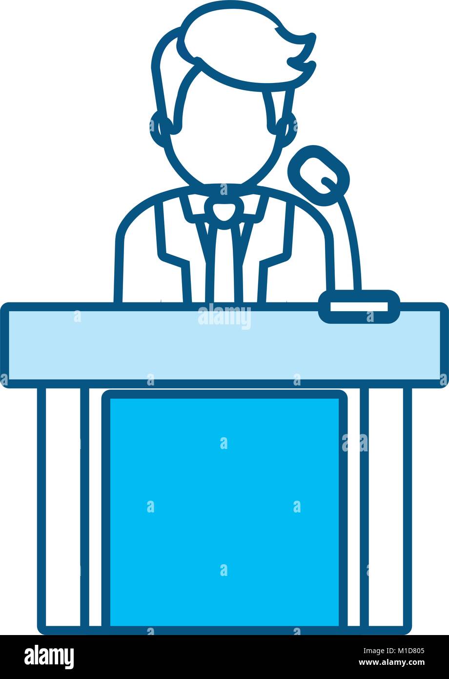 Man at podium design Stock Vector