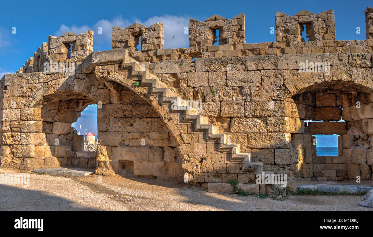 Ruins in the old town at the Greek island of Rhodes Stock Photo - Alamy