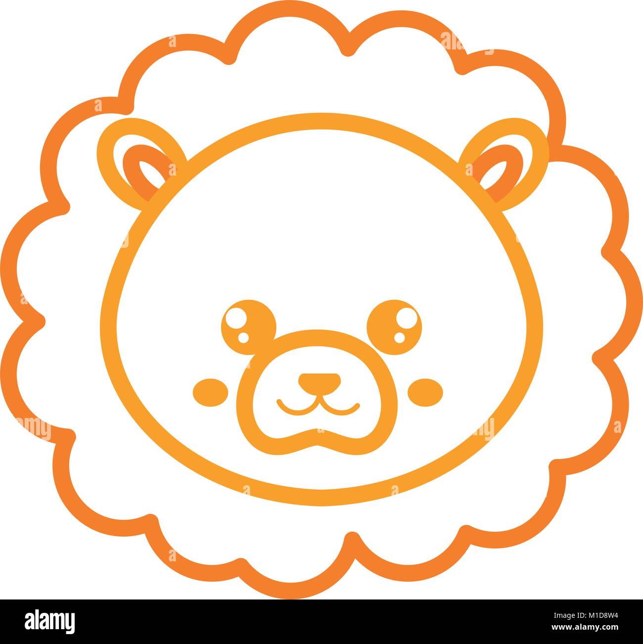 cute and tender lion head character Stock Vector Image & Art - Alamy