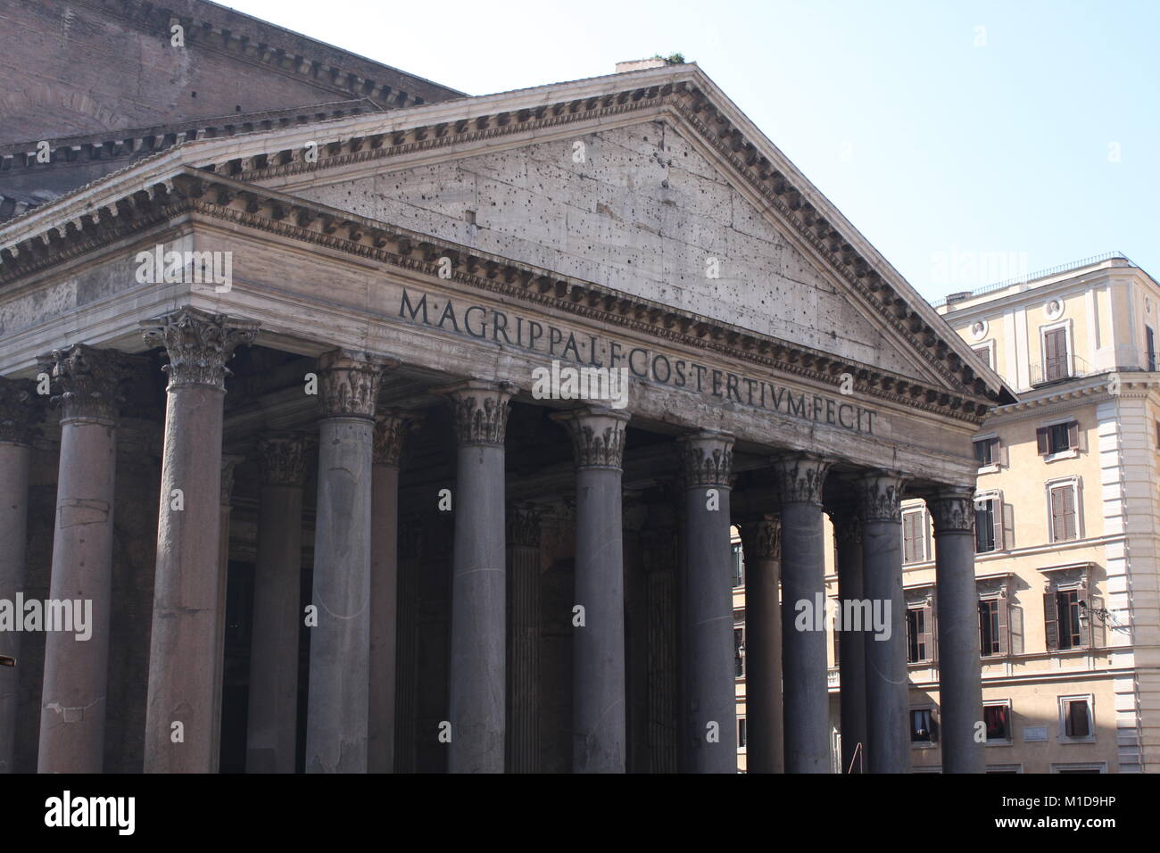 the Pantheon one of the most famous building in Rome, Italy Stock