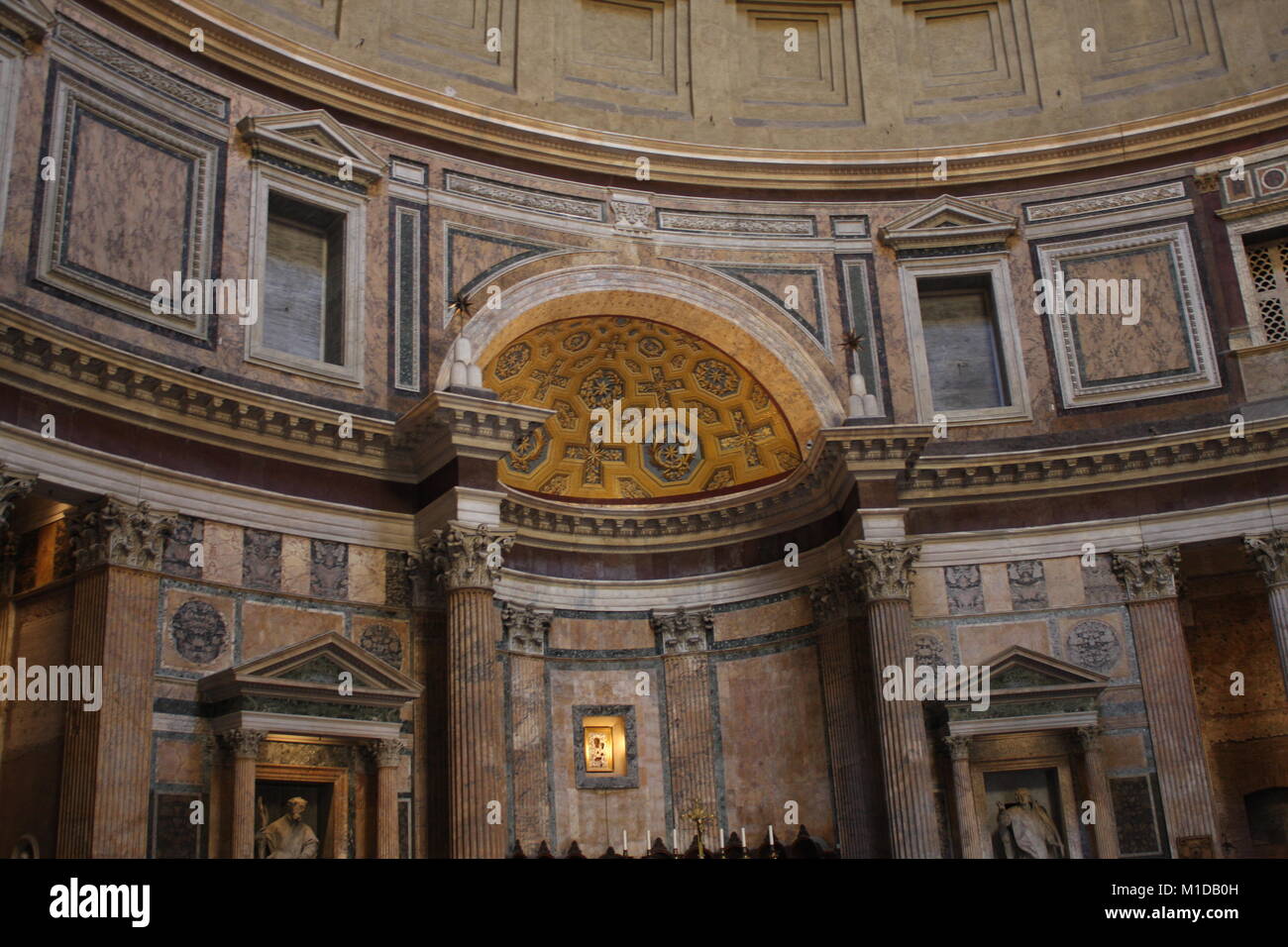 Inside the Pantheon one of the most famous building in Rome, Italy