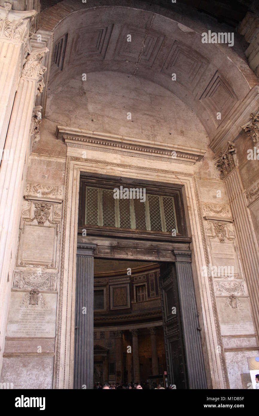 Inside the Pantheon one of the most famous building in Rome, Italy