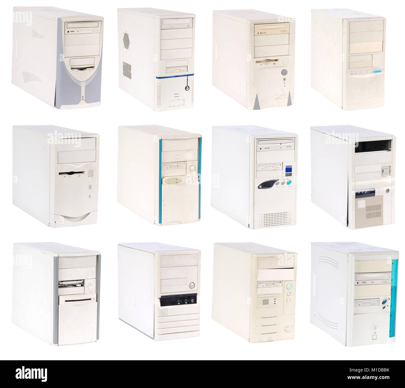 Old computer case isolated on white Stock Photo Alamy